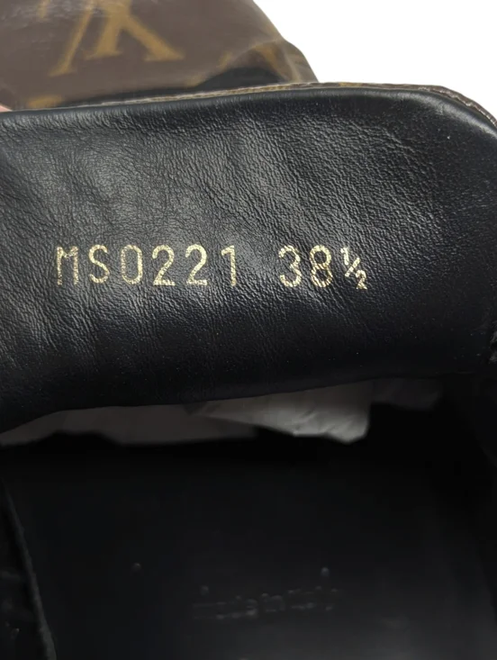 Louis Vuitton LV Monogram Leather Brown Sneakers Size EU 38.5 - Picture 13 of 16